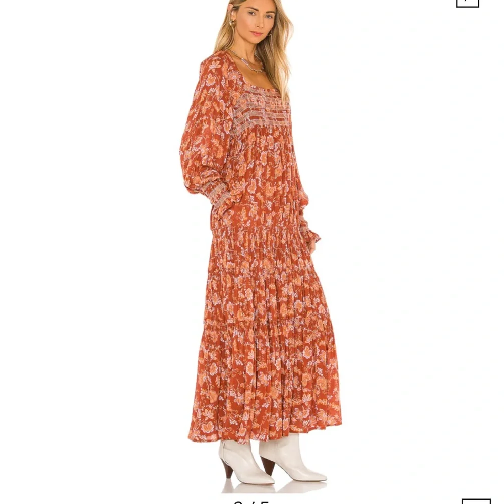 Free People Rust Floral Maxi Dress